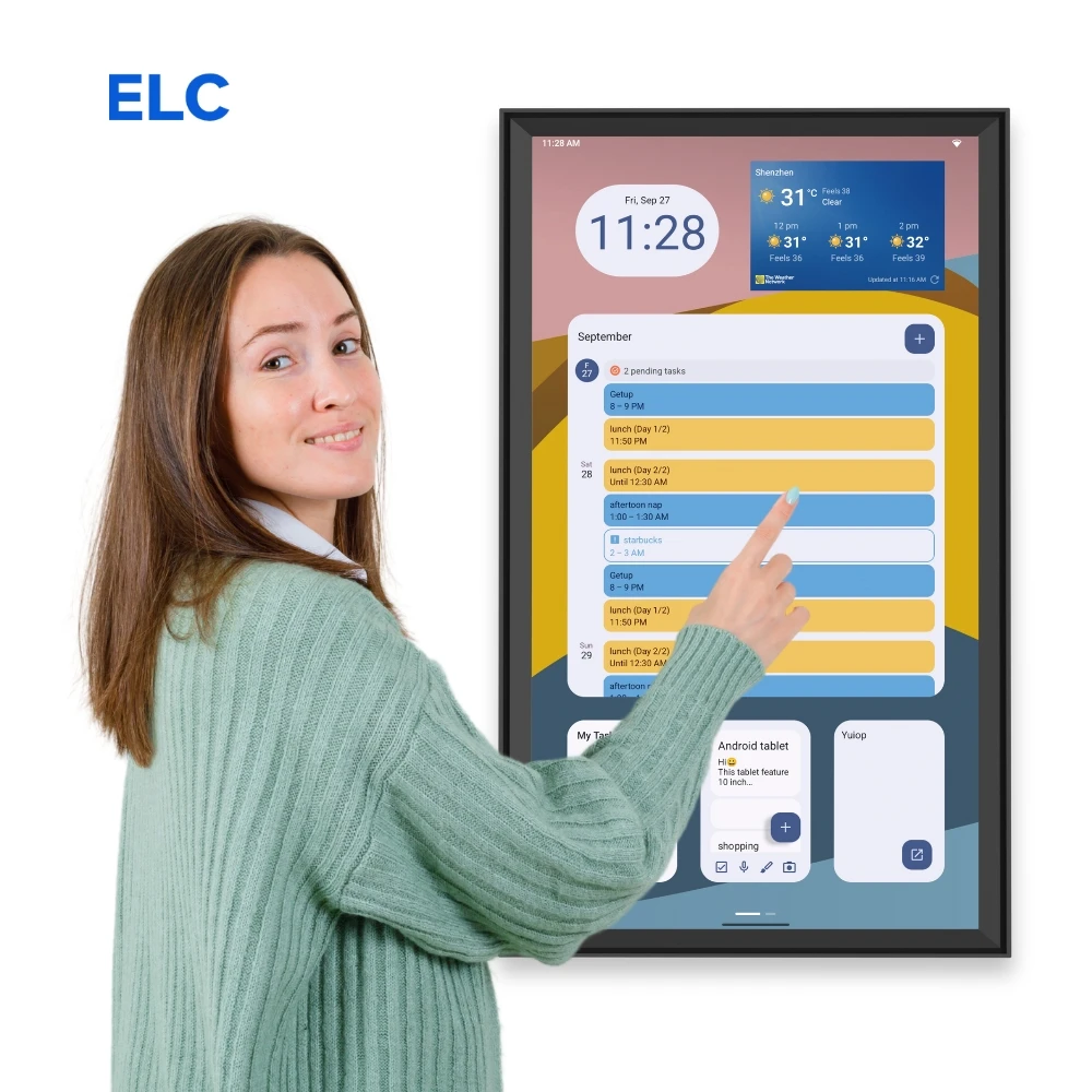 32-дюймовый цифровой календарь, настенный сенсорный экран, умная электронная текстовая анимация, добавьте события/добавьте работу, ОС Android, использование в помещении
32-дюймовый цифровой календарь, настенный сенсорный экран, умная электронная текстовая анимация, добавьте события/добавьте работу, ОС Android, использование в помещении