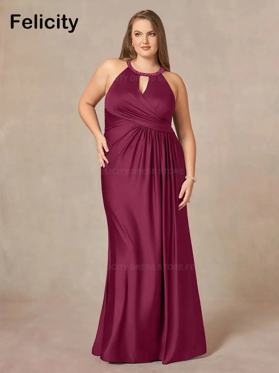 Sexy Plus Size Mother of the Bride Dresses 2023 Sheath Halter Formal Wedding Party Dresses Pleated Beading Robes Invitée Mariage
Sexy Plus Size Mother of the Bride Dresses 2023 Sheath Halter Formal Wedding Party Dresses Pleated Beading Robes Invitée Mariage