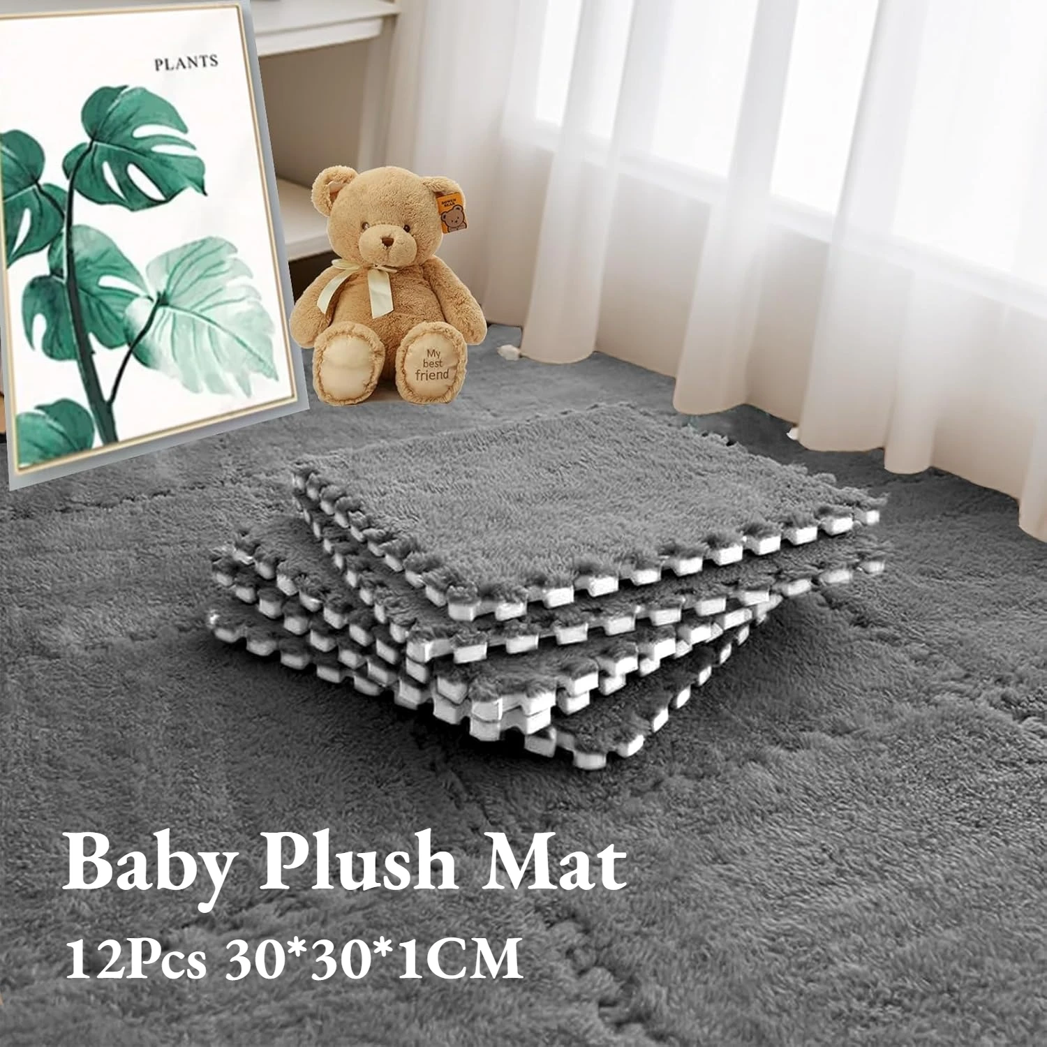 12Pcs Baby Plush Activity Play Mat EVA Foam Soft Play Carpet 30*30*1CM Puzzle Play Mat Rug for Children Bebe Room Floor Mat
12Pcs Baby Plush Activity Play Mat EVA Foam Soft Play Carpet 30*30*1CM Puzzle Play Mat Rug for Children Bebe Room Floor Mat