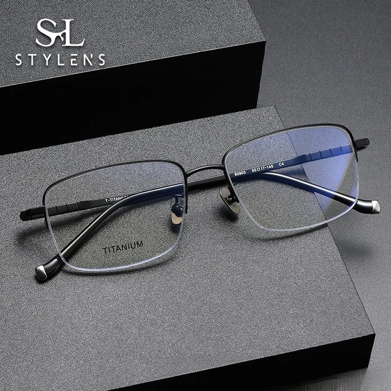 STYLENS модные квадратные очки из чистого титана в полуоправе мужские очки для чтения в деловом стиле очки для оптической настройки 80903
STYLENS модные квадратные очки из чистого титана в полуоправе мужские очки для чтения в деловом стиле очки для оптической настройки 80903