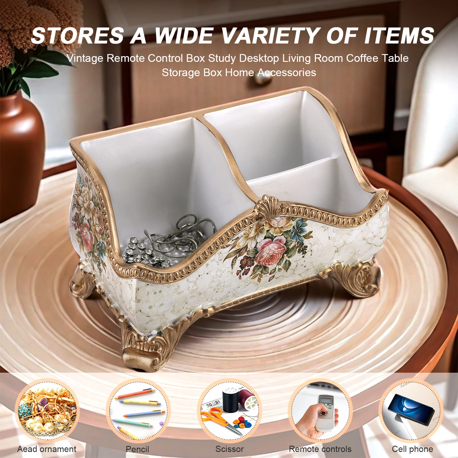 Retro Jewelry Storage Box European-Style Organizing Holder Rust-Resistant Never-Fading Organizer Box For Home Living Room Decor
Retro Jewelry Storage Box European-Style Organizing Holder Rust-Resistant Never-Fading Organizer Box For Home Living Room Decor