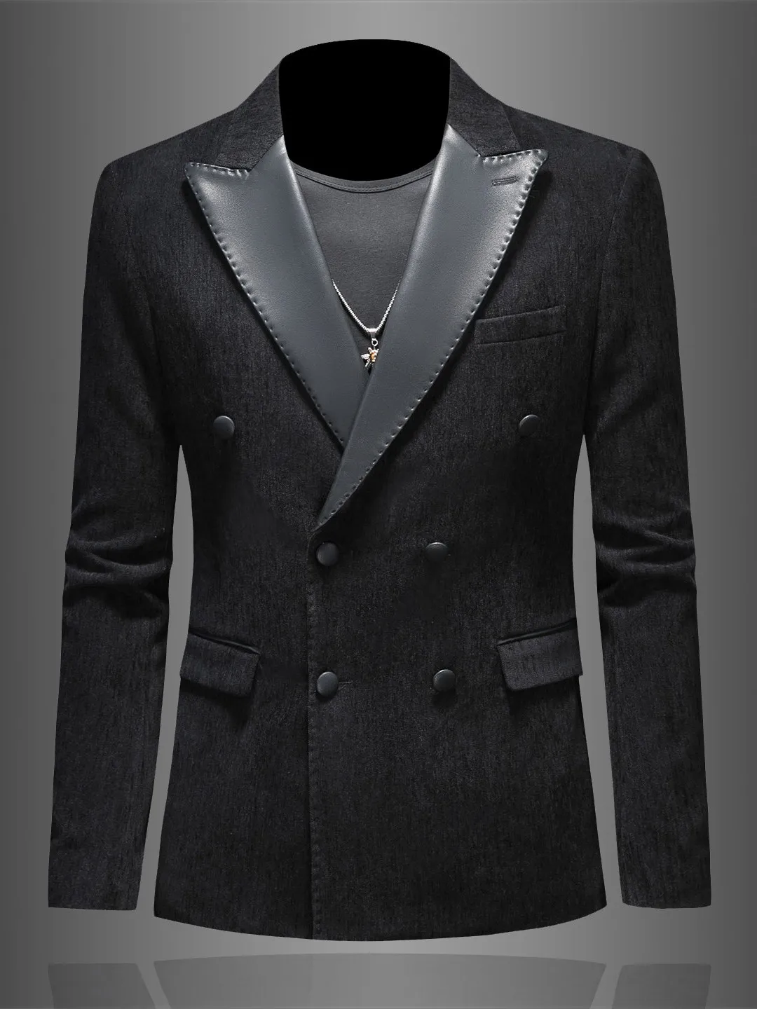 Мужской повседневный кожаный пиджак в стиле пэчворк с двубортными пуговицами, приталенный, из бархатной ткани, весна 2026, новая корейская коллекция
Мужской повседневный кожаный пиджак в стиле пэчворк с двубортными пуговицами, приталенный, из бархатной ткани, весна 2026, новая корейская коллекция