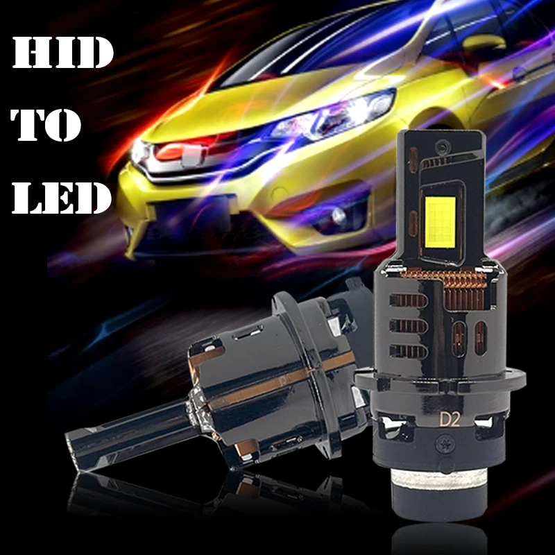 2PCS HID to LED D2S D4S 1:1 Headlights Bulbs D2R D4R 30000LM 120W Two sided CSP Chip 6000K Super Bright Headlamps Car Aceessory
2PCS HID to LED D2S D4S 1:1 Headlights Bulbs D2R D4R 30000LM 120W Two sided CSP Chip 6000K Super Bright Headlamps Car Aceessory