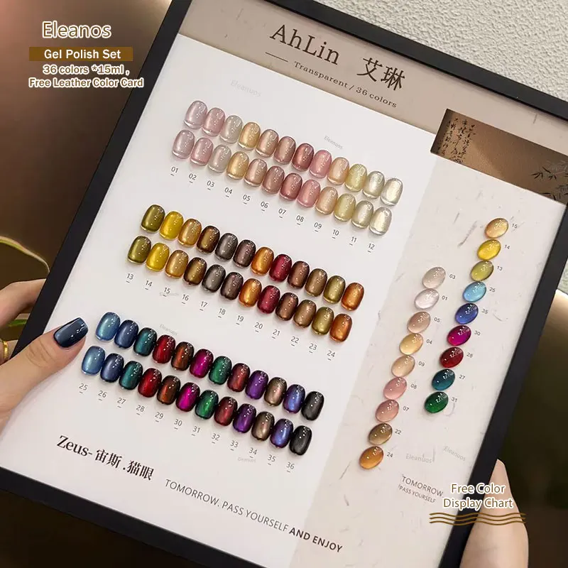 Набор гель-лаков Eleanos 2026 Осень-Зима, 36 цветов, эффект «кошачий глаз», французский стиль, без HEMA и TPO, магнитный УФ-гель для салонов красоты
Набор гель-лаков Eleanos 2026 Осень-Зима, 36 цветов, эффект «кошачий глаз», французский стиль, без HEMA и TPO, магнитный УФ-гель для салонов красоты