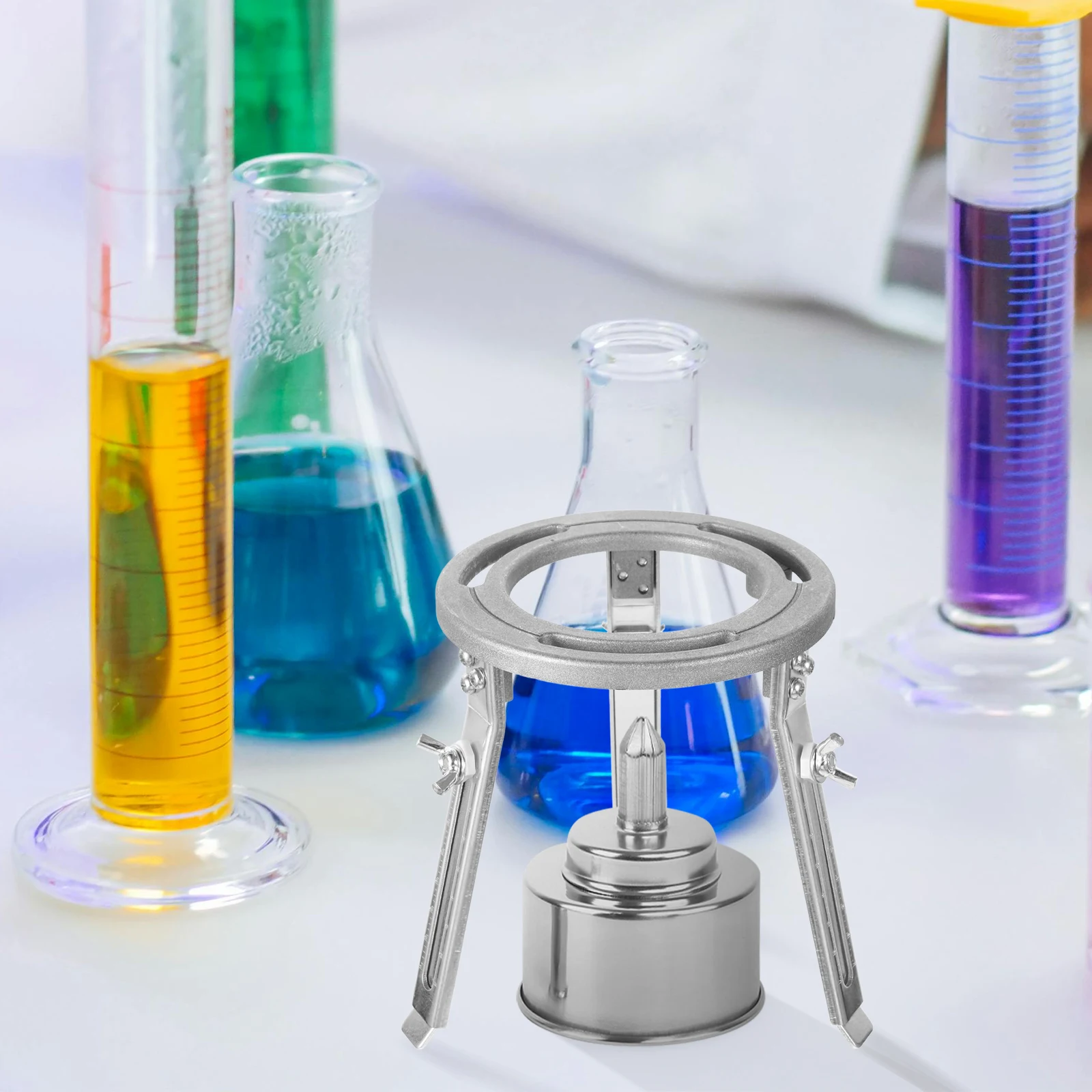 Aluminum Alloy Adjustable Lab Tripod Stand for Chemistry Experiment with Detachable Design Alcohol Lamp Holder
Aluminum Alloy Adjustable Lab Tripod Stand for Chemistry Experiment with Detachable Design Alcohol Lamp Holder