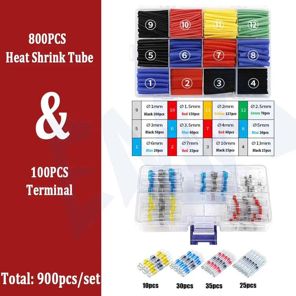 280/580/800PCS Heat Shrink Tubing kit 2:1 Shrinkable Wire Shrinking Wrap Wire Connect Cover Cable Repair Protection Hot Air Gun
280/580/800PCS Heat Shrink Tubing kit 2:1 Shrinkable Wire Shrinking Wrap Wire Connect Cover Cable Repair Protection Hot Air Gun