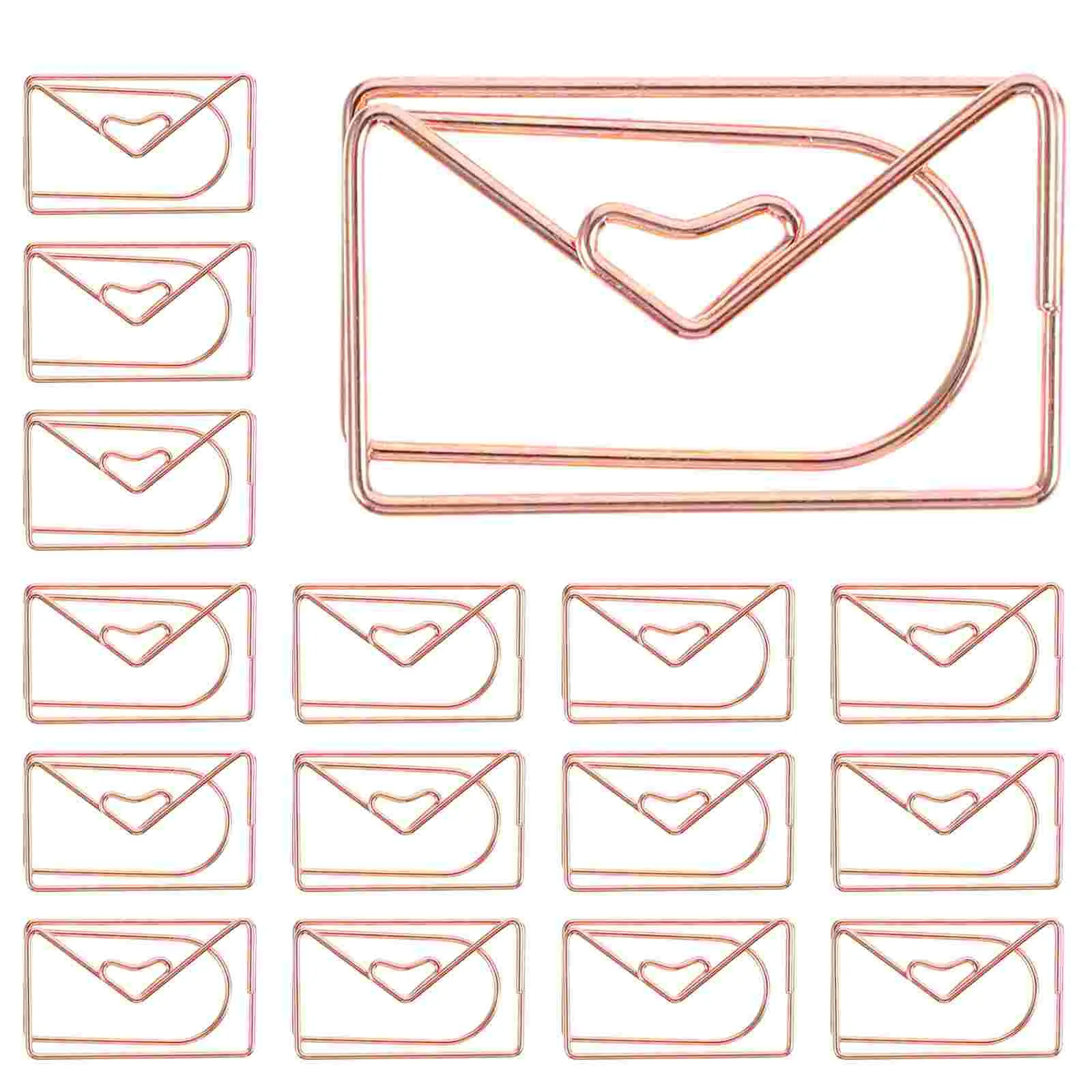 20pcs Large Metal Paper Clips Envelop Shape Paper Simple Note Clips Portable Office Clamps(Rose Gold)
20pcs Large Metal Paper Clips Envelop Shape Paper Simple Note Clips Portable Office Clamps(Rose Gold)
