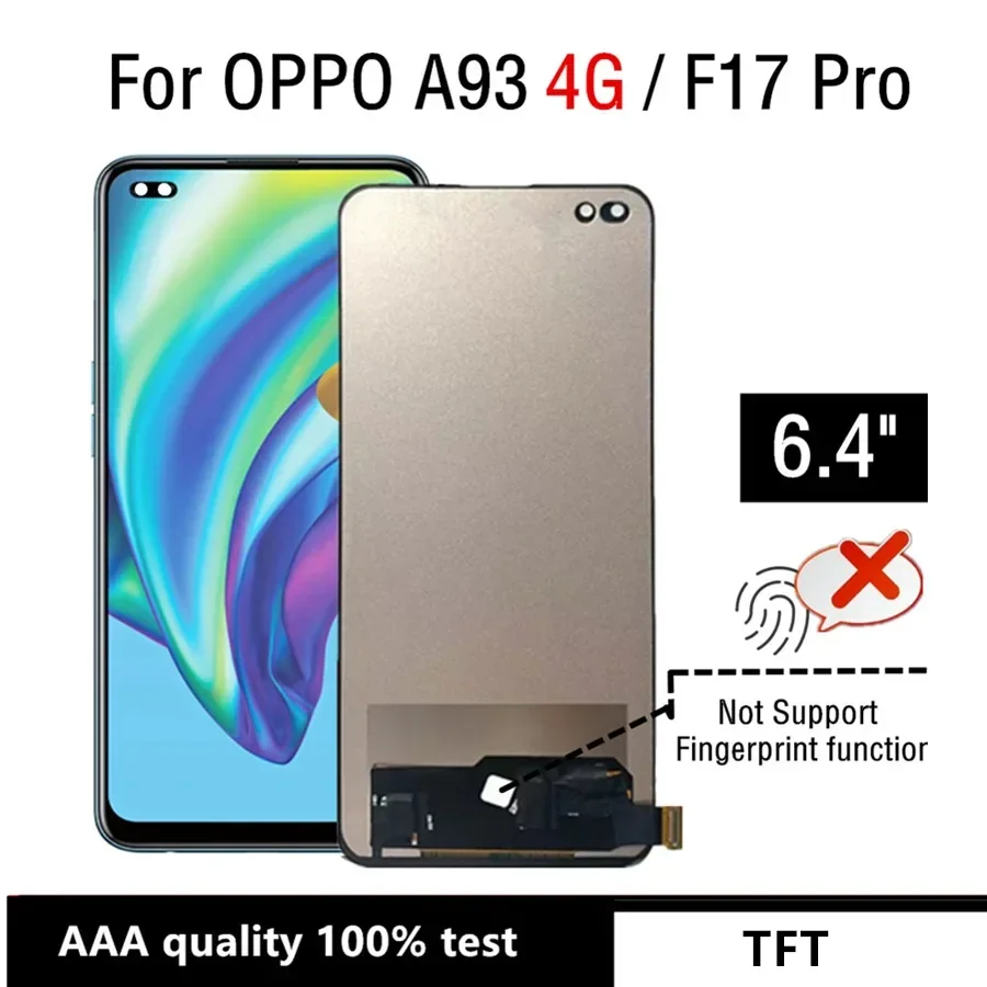 6.43" TFT For OPPO A93 4G LCD Display Touch Screen Assembly Replacement For OPPO F17 Pro CPH2119 LCD
6.43" TFT For OPPO A93 4G LCD Display Touch Screen Assembly Replacement For OPPO F17 Pro CPH2119 LCD