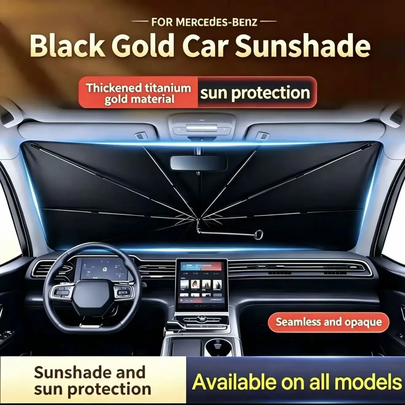 For Mercedes-Benz GLC,GLA,GLB,GLE,C-Class,E-Class,G-Wagon Car sun umbrella Heat insulation barrier Car interior accessories
For Mercedes-Benz GLC,GLA,GLB,GLE,C-Class,E-Class,G-Wagon Car sun umbrella Heat insulation barrier Car interior accessories