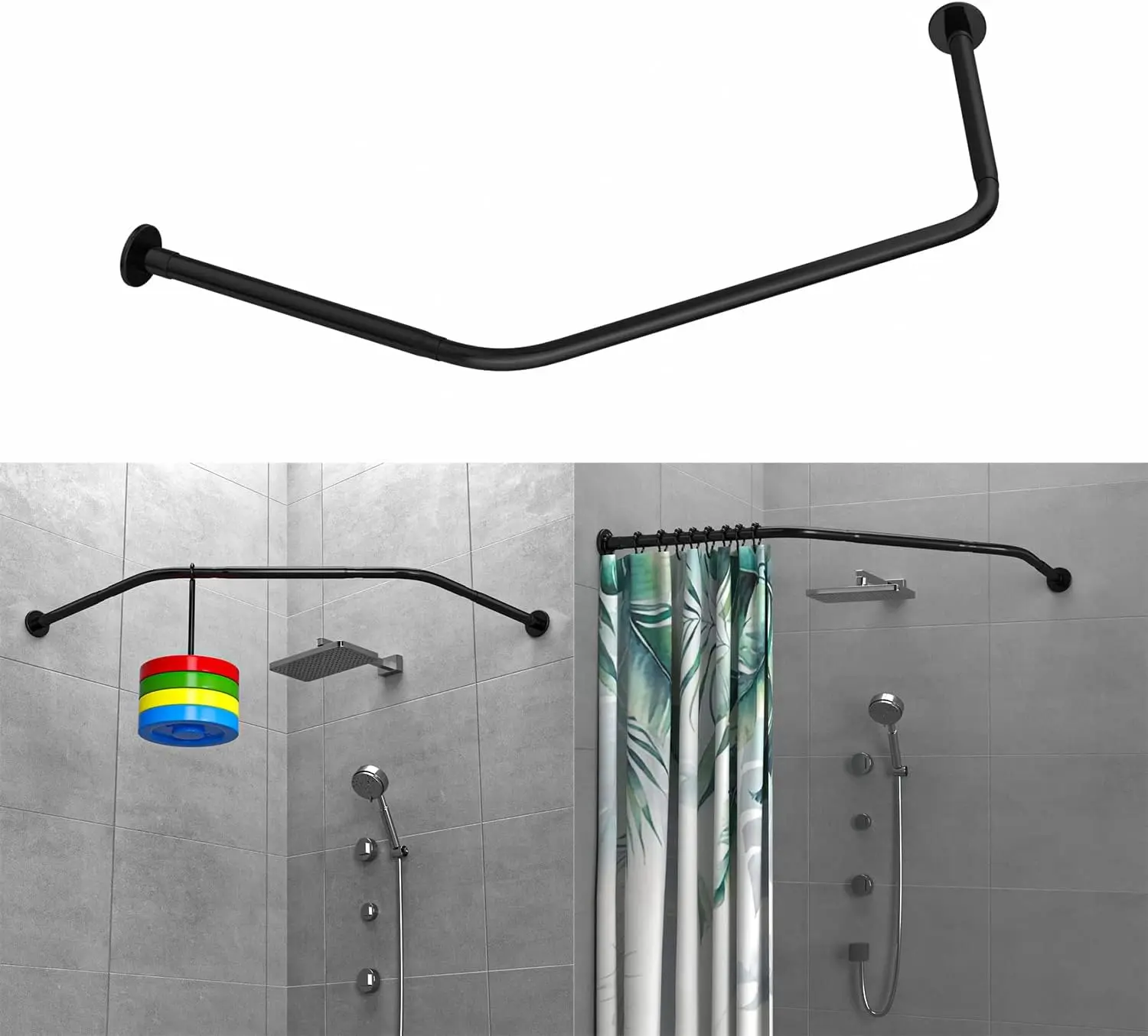 Corner Shower Curtain Rod Adjustable Stainless Steel Diamond Shaped Rack Drill Free Install for Bathroom, Bathtub, Clothing S
Corner Shower Curtain Rod Adjustable Stainless Steel Diamond Shaped Rack Drill Free Install for Bathroom, Bathtub, Clothing S