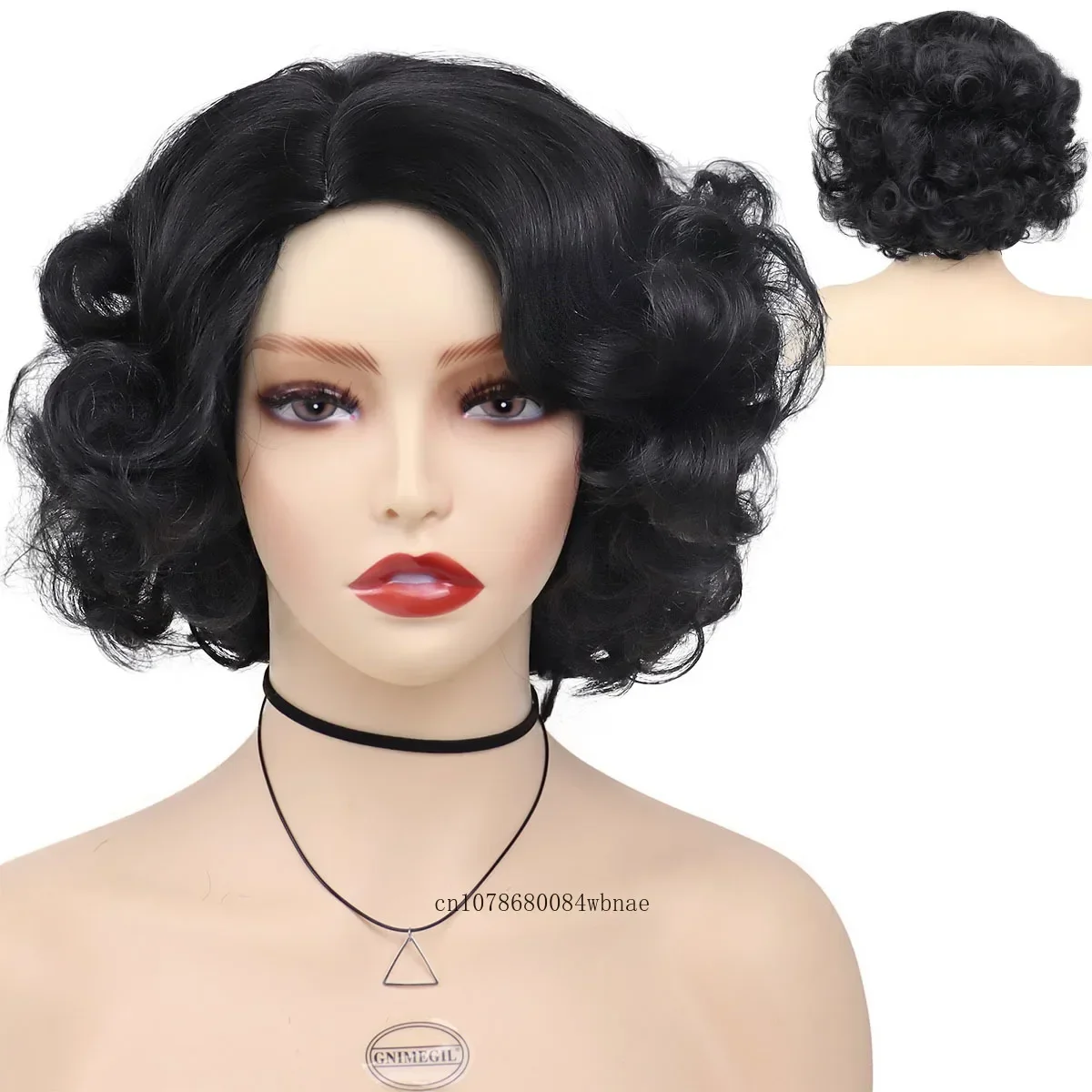 Synthetic Hair Short Black Curly Wig for Women Big Wavy 80s Daily Cosplay Costume Party Mommy Wig Heat Resistant Natural Looking
Synthetic Hair Short Black Curly Wig for Women Big Wavy 80s Daily Cosplay Costume Party Mommy Wig Heat Resistant Natural Looking
