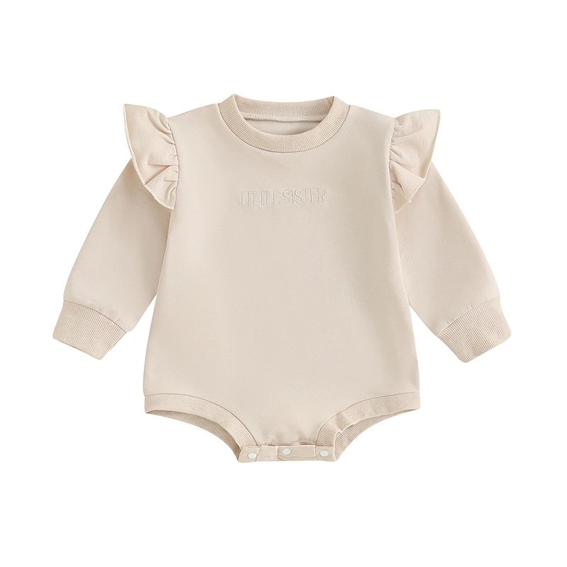 Toddler Newborn Infant Girl Baby Sweatshirt Rompers Solid Color Letter Embroidery Long Sleeve Jumpsuit Autumn Clothes 0-18M
Toddler Newborn Infant Girl Baby Sweatshirt Rompers Solid Color Letter Embroidery Long Sleeve Jumpsuit Autumn Clothes 0-18M
