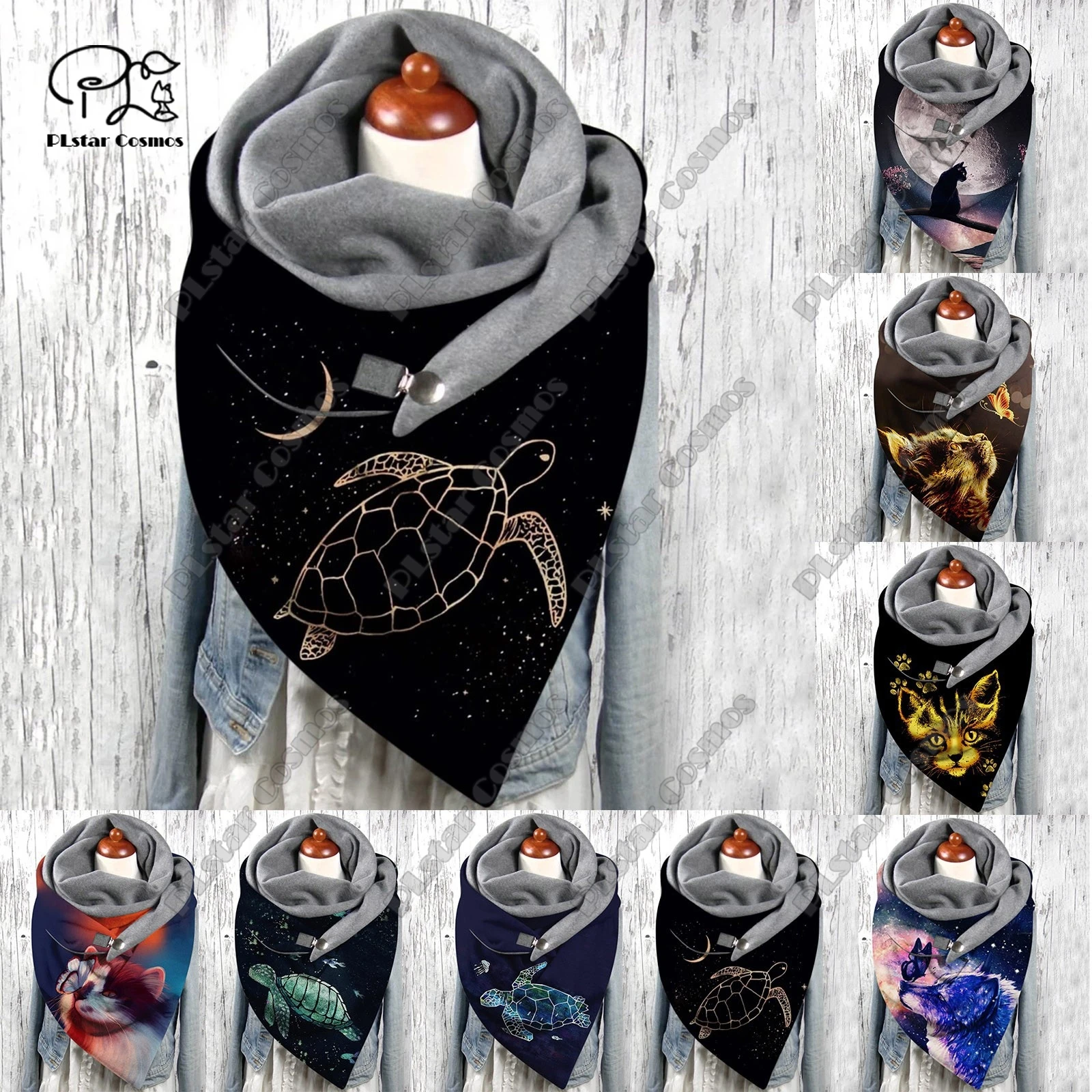 PLstar Cosmos 3D printed animal series cute funny cat pattern printed warm shawl scarf spring winter large triangle scarf M-2
PLstar Cosmos 3D printed animal series cute funny cat pattern printed warm shawl scarf spring winter large triangle scarf M-2