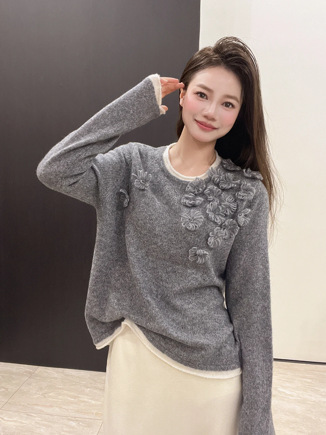 Вязаный свитер Camere с вышивкой в виде цветов, вязаная крючком шерстяная одежда с цветочным узором, вязаные изделия из пряжи для рукоделия
Вязаный свитер Camere с вышивкой в виде цветов, вязаная крючком шерстяная одежда с цветочным узором, вязаные изделия из пряжи для рукоделия