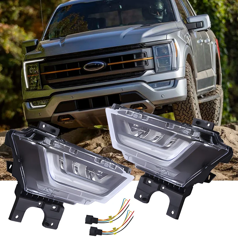 Pair Front LED Fog Lamps with Turn Signal Light DRL Car Bumper Foglight Daytime Running Ligh for Ford F-150 2021 2022
Pair Front LED Fog Lamps with Turn Signal Light DRL Car Bumper Foglight Daytime Running Ligh for Ford F-150 2021 2022