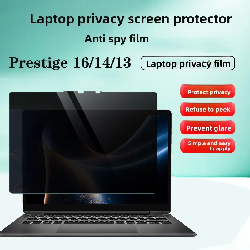 Для ноутбуков MSI Prestige 14, 16 Flip AI+ C3M, D3M, Prestige 13 A3M: клейкая антишпионская пленка для защиты экрана от подглядывания.
Для ноутбуков MSI Prestige 14, 16 Flip AI+ C3M, D3M, Prestige 13 A3M: клейкая антишпионская пленка для защиты экрана от подглядывания.