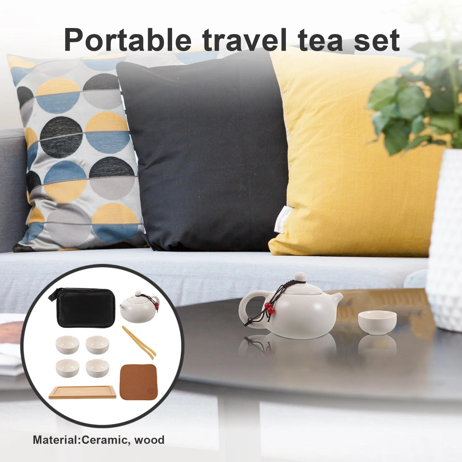 1 set 1 Set Chinese Portable Tea Set With Tray Ceramic Teapot Cups Wood Accessories Travel Gift Kit For Outdoor Home Use
1 set 1 Set Chinese Portable Tea Set With Tray Ceramic Teapot Cups Wood Accessories Travel Gift Kit For Outdoor Home Use