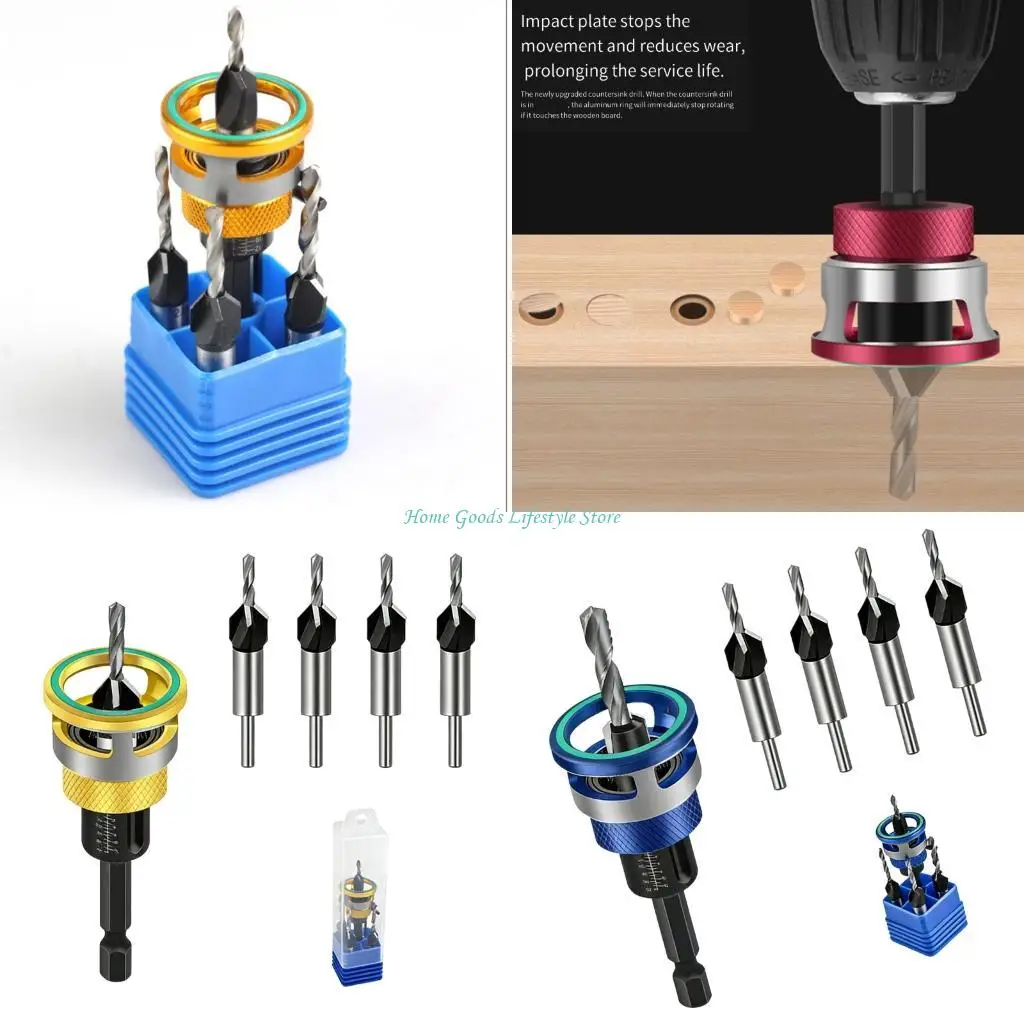 E74E Countersink Drill Bit Set Woodworking Countersink Drill Bits Adjustable Bit
E74E Countersink Drill Bit Set Woodworking Countersink Drill Bits Adjustable Bit