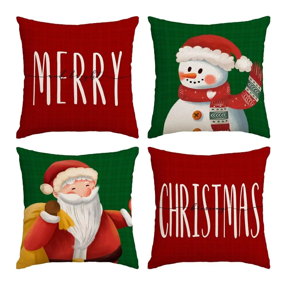 Merry Christmas Pillow Covers 22X22 Set Of 4 Red Green Xmas Throw Pillow Covers Winter Holiday Pillow Covers Pillow Cases Home
Merry Christmas Pillow Covers 22X22 Set Of 4 Red Green Xmas Throw Pillow Covers Winter Holiday Pillow Covers Pillow Cases Home