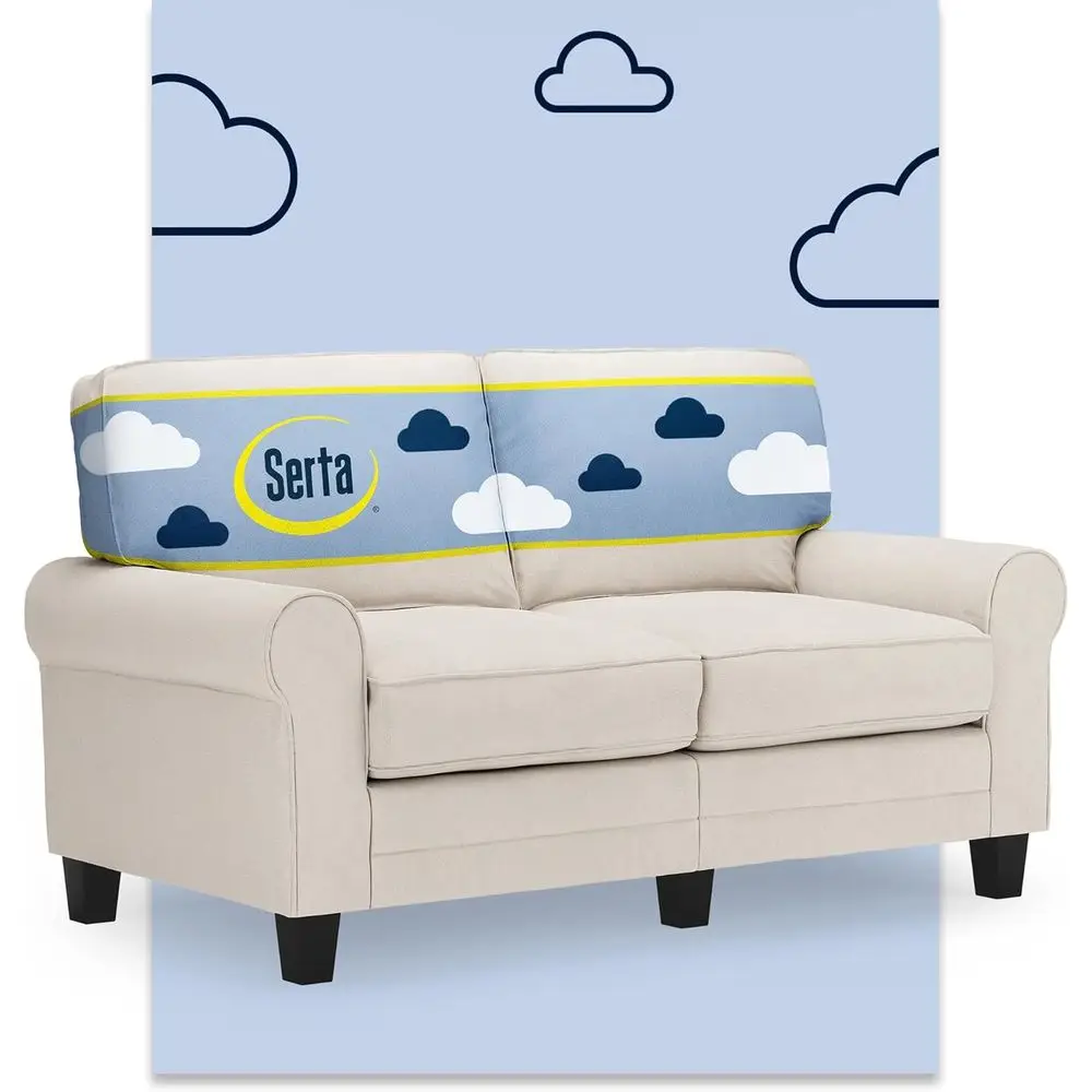 61 Rolled Arm Sofa, Easy Care Polyester, Soft Pillow Back, Pocket Coil Seat Cushions, Removable Covers, Loveseat or Couch for Sm
61 Rolled Arm Sofa, Easy Care Polyester, Soft Pillow Back, Pocket Coil Seat Cushions, Removable Covers, Loveseat or Couch for Sm