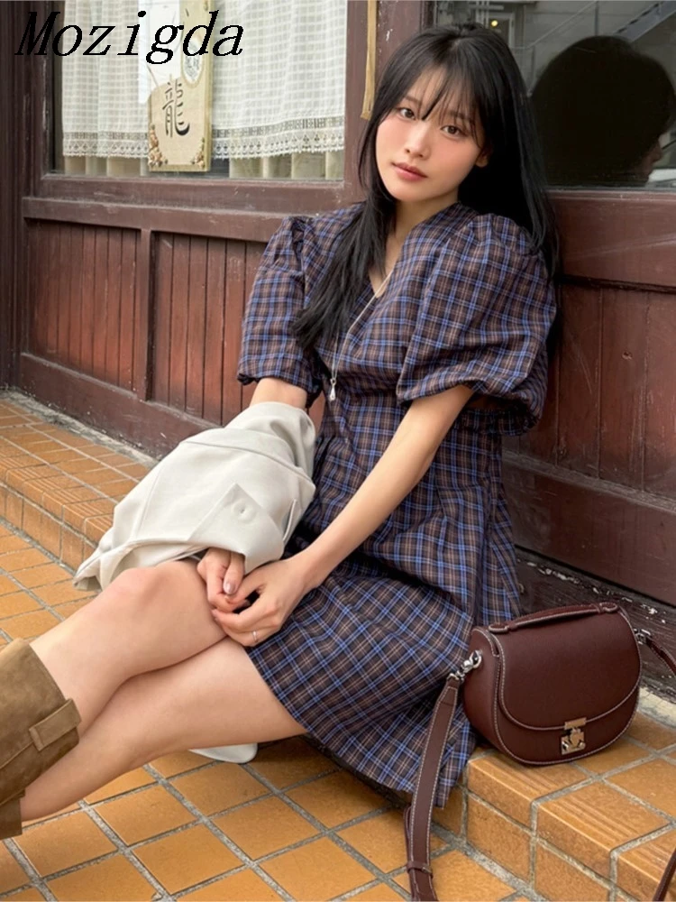 Puff Lantern Sleeve Summer V Neck Mini Plaid Dress Women Korean Fashion Ladies Dresses Woman Dress Vestidos
Puff Lantern Sleeve Summer V Neck Mini Plaid Dress Women Korean Fashion Ladies Dresses Woman Dress Vestidos