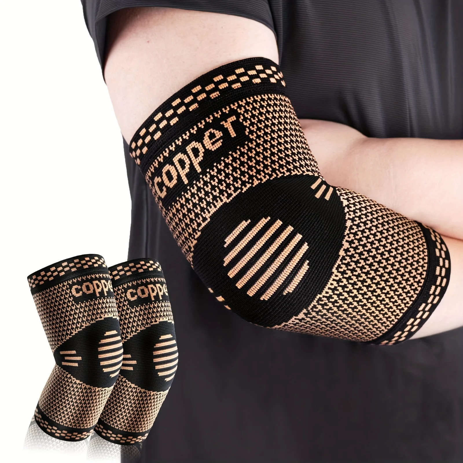Elbow compression sleeve (1 pair)-prevents and restores tendonitis support for weight liftin
Elbow compression sleeve (1 pair)-prevents and restores tendonitis support for weight liftin
