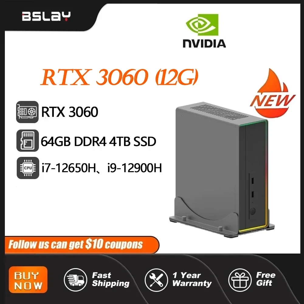 Мини-ПК, новый i7-12650H i9 12900H NVIDIA RTX 3060 12G Windows 11 64 Гб DDR4 4 ТБ SSD 14 ядер 20 потоков, игровой портативный мини-ПК
Мини-ПК, новый i7-12650H i9 12900H NVIDIA RTX 3060 12G Windows 11 64 Гб DDR4 4 ТБ SSD 14 ядер 20 потоков, игровой портативный мини-ПК