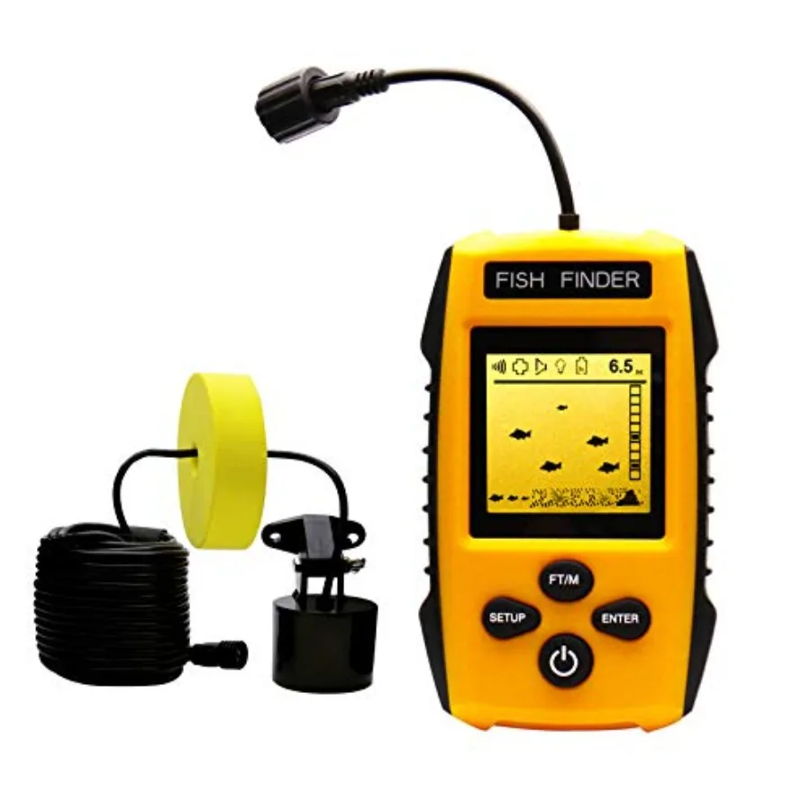 Handheld Fish Finder Portable Fishing Kayak Fishfinder Fish Depth Finder Fishing Gear with Sonar Transducer and LCD Display
Handheld Fish Finder Portable Fishing Kayak Fishfinder Fish Depth Finder Fishing Gear with Sonar Transducer and LCD Display