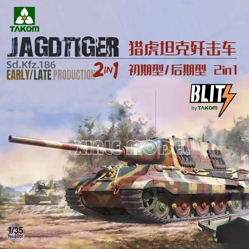 TAKOM Plastic Assembled Tank Model Kit 8001 German Tiger Tank Destroyer, Early/Late 2in1 1/35
TAKOM Plastic Assembled Tank Model Kit 8001 German Tiger Tank Destroyer, Early/Late 2in1 1/35