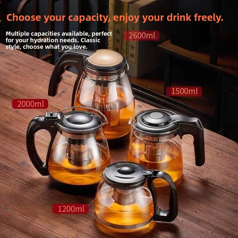 Thickened Stainless Steel Tea Pot Glass L1627 for Brewing Green And Red Tea Home Use Durable Heat Resistant Tea Kettle
Thickened Stainless Steel Tea Pot Glass L1627 for Brewing Green And Red Tea Home Use Durable Heat Resistant Tea Kettle