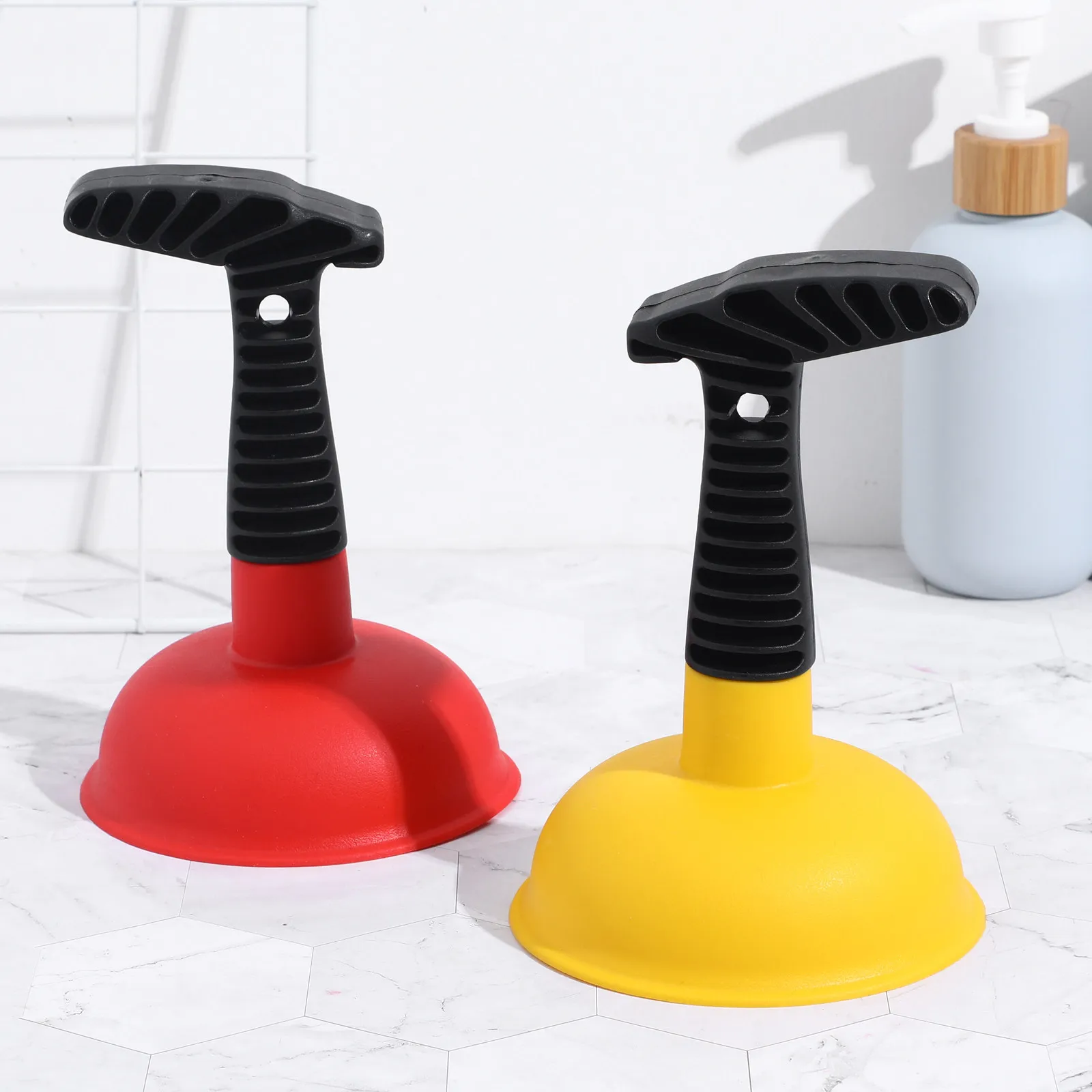 2Pcs Plumbing Drain Unclogger Heavy Duty Toilet Plunger Bathroom Cleaning Tool Ergonomic Handle for Home Office Hotel Use
2Pcs Plumbing Drain Unclogger Heavy Duty Toilet Plunger Bathroom Cleaning Tool Ergonomic Handle for Home Office Hotel Use