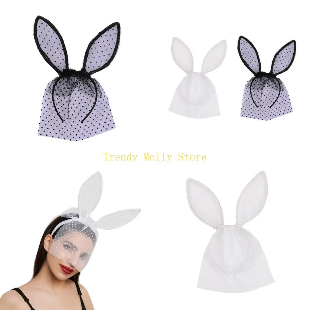 N5KB Stylish Rabbit Ears Headband Lace Trim And Round Dots Headdress For Daily Wear
N5KB Stylish Rabbit Ears Headband Lace Trim And Round Dots Headdress For Daily Wear