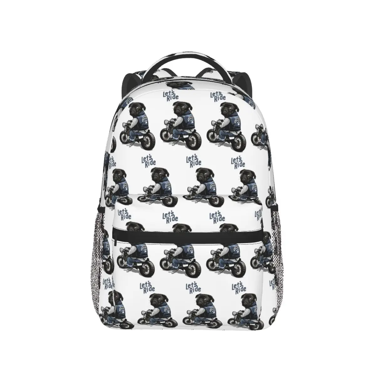 Let's Ride Motorcycle Big Bike Black Pug Dog Backpack Hot Sale Daypack Large Capacity Boy Girl BookBag School Bag Shoulder Bags
Let's Ride Motorcycle Big Bike Black Pug Dog Backpack Hot Sale Daypack Large Capacity Boy Girl BookBag School Bag Shoulder Bags