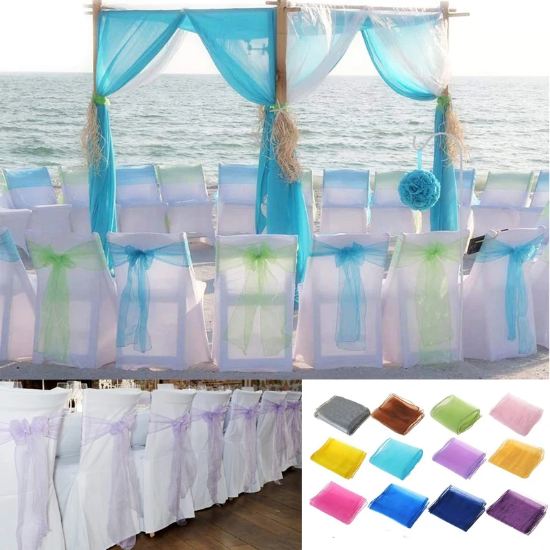 50Pcs Organza Chair Sashes Chair Bows Sashes Tie Back Decorative For Wedding Reception Events Banquets Chairs Decoration
50Pcs Organza Chair Sashes Chair Bows Sashes Tie Back Decorative For Wedding Reception Events Banquets Chairs Decoration
