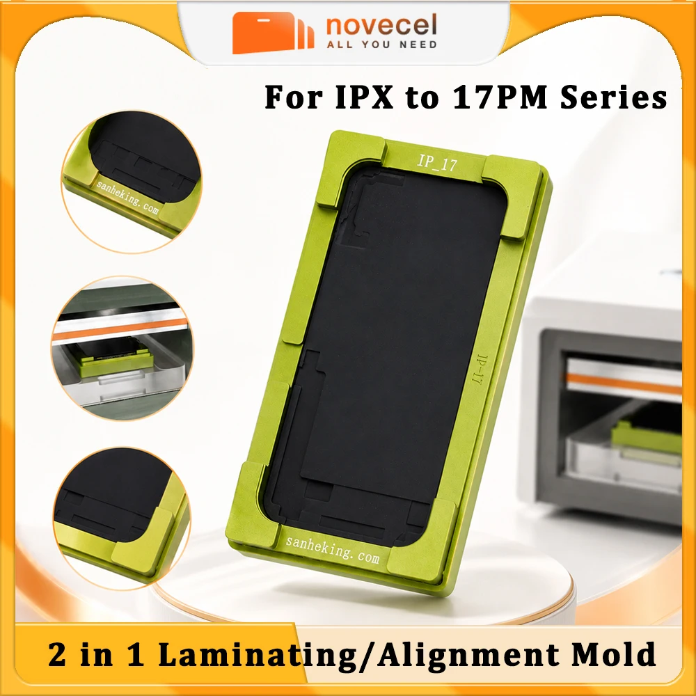 Sanheking Positioning Fixture Lamination Mold Alignment Tool for iPhone 17 16 15 Plus 14 13 12 Pro Max LCD Screen Glass Repair
Sanheking Positioning Fixture Lamination Mold Alignment Tool for iPhone 17 16 15 Plus 14 13 12 Pro Max LCD Screen Glass Repair