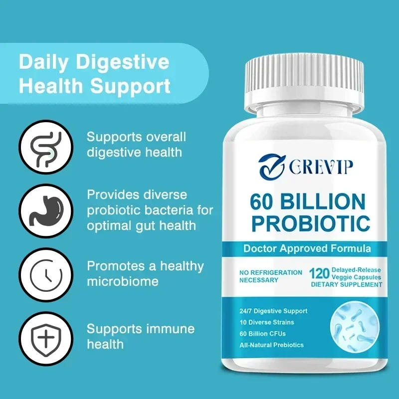 60 Billion Probiotics - Support Intestinal Health, Promote Digestion, Enhance Immunity, and Maintain Health Levels Supplement
60 Billion Probiotics - Support Intestinal Health, Promote Digestion, Enhance Immunity, and Maintain Health Levels Supplement