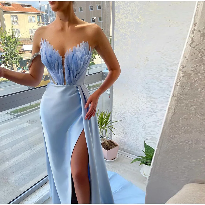 MANRAY Mermaid Prom Dresses One Shoulder Feather Elegant Party Dresses for Women 2023 Sweetheart High Split Robes De Soirée
MANRAY Mermaid Prom Dresses One Shoulder Feather Elegant Party Dresses for Women 2023 Sweetheart High Split Robes De Soirée