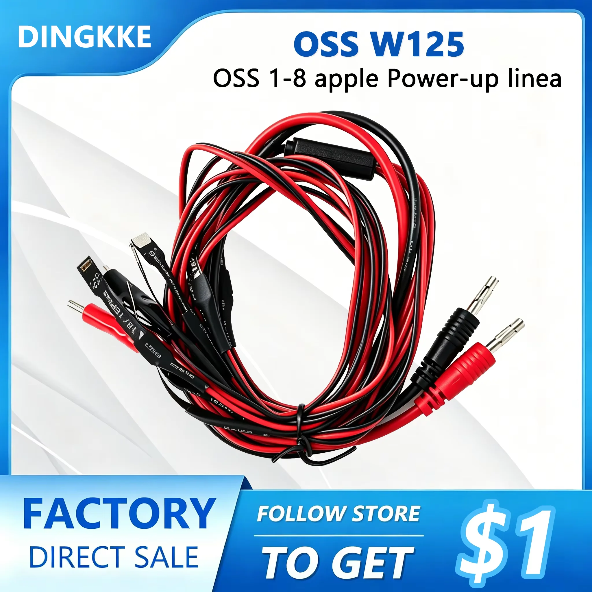 W125 8-in-1 Power Boot Cable Power Test Cable for iPhone 7-16 Pro Max Full Series Motherboard Repair DC Power Supply Boot Line
W125 8-in-1 Power Boot Cable Power Test Cable for iPhone 7-16 Pro Max Full Series Motherboard Repair DC Power Supply Boot Line
