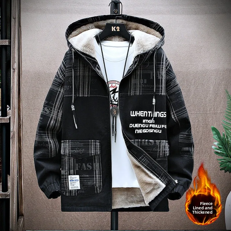 Trendy Winter Hooded Fce Lined Thi Denim Jaet Long Sve Youth ular Cheered Outerwear Warm Cotton Polyester Blend
Trendy Winter Hooded Fce Lined Thi Denim Jaet Long Sve Youth ular Cheered Outerwear Warm Cotton Polyester Blend