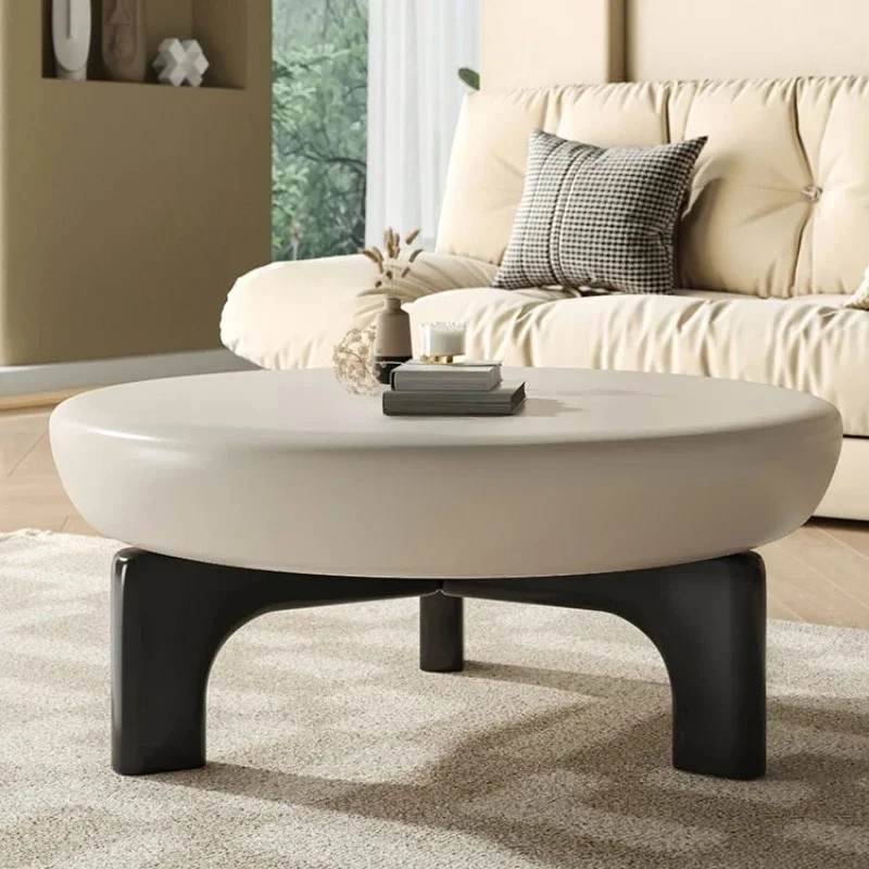 Round solid wood foot table living room home modern coffee table
Round solid wood foot table living room home modern coffee table