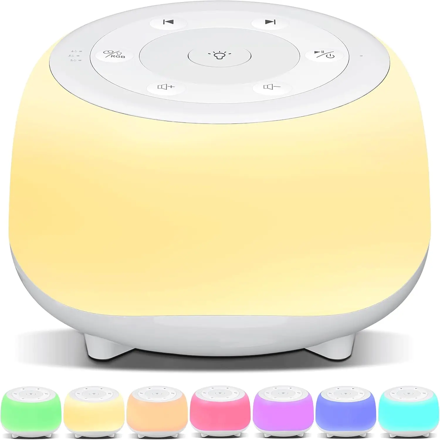 White Noise Sound Machine with 7 Colors Night Light 34 Soothing Sounds, Portable Sound Machine for Baby Adults Kids Sleep 
White Noise Sound Machine with 7 Colors Night Light 34 Soothing Sounds, Portable Sound Machine for Baby Adults Kids Sleep
