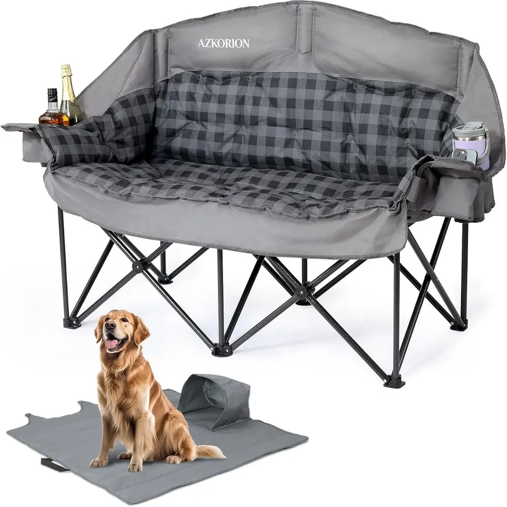 Oversized Double Camping Chair Heavy Duty Padded Double olding Chair with Cup Holders & Carry Bag oldable 2 Person Camping Chair
Oversized Double Camping Chair Heavy Duty Padded Double olding Chair with Cup Holders & Carry Bag oldable 2 Person Camping Chair