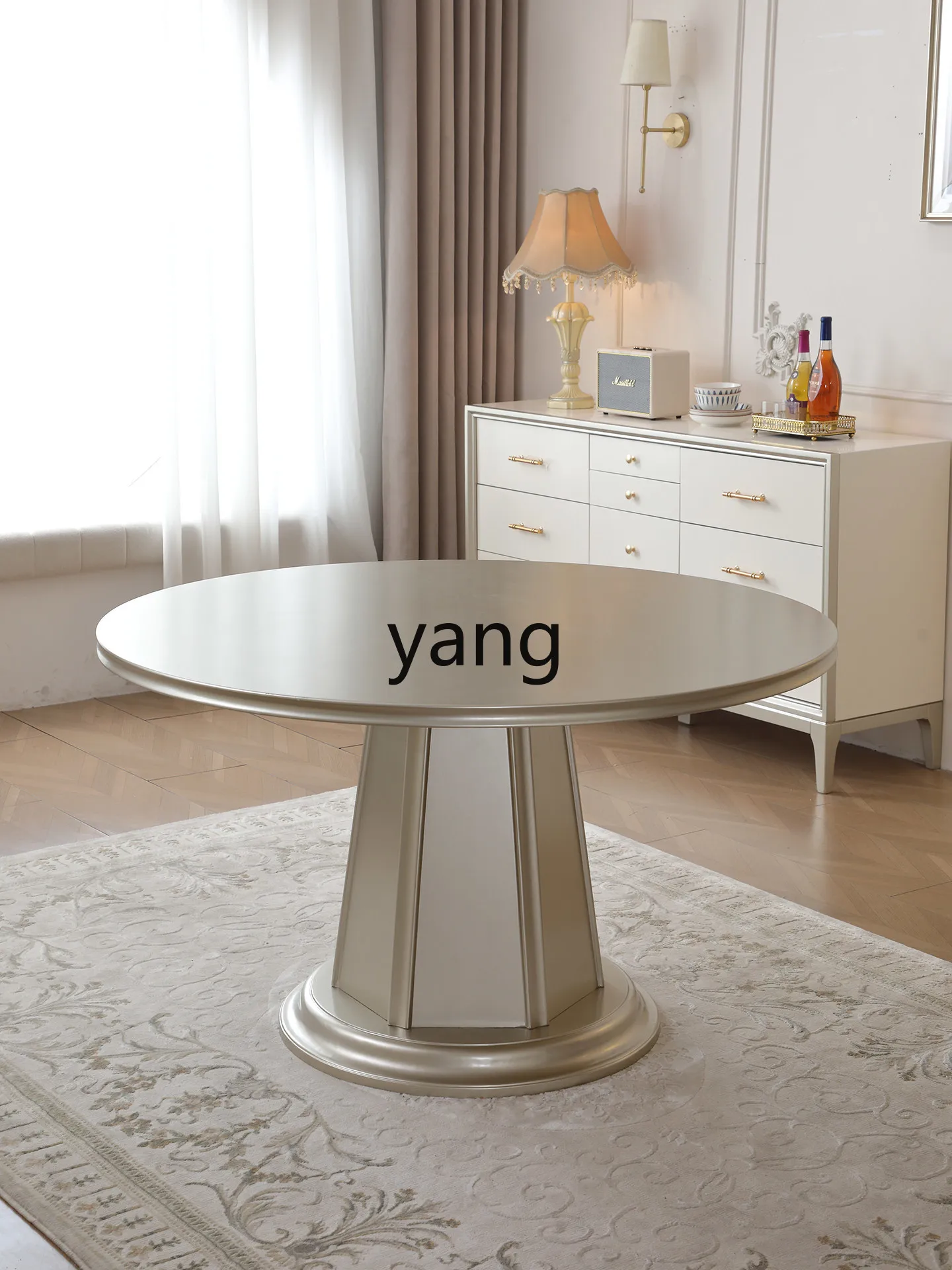 LMM Premium Restaurant Dining Table French Cream Style Round Table