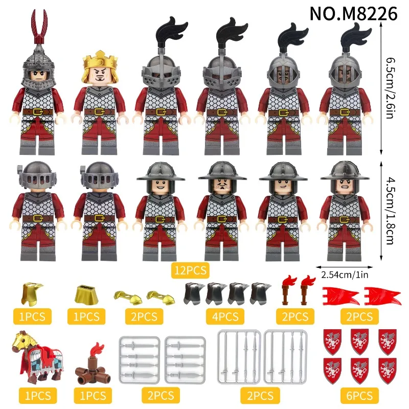 M8226 Griffin Legion Medieval Soldier Minifigure Cross-border Wholesale Kids Assembly Small Pellet Building Blocks Toy Horse
M8226 Griffin Legion Medieval Soldier Minifigure Cross-border Wholesale Kids Assembly Small Pellet Building Blocks Toy Horse