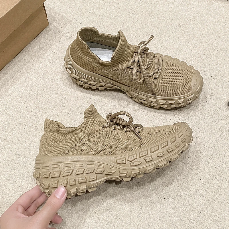 Breathable and Comfortable Women's Tire Sports Shoes 2025 Spring and Autumn Sale Braided Design Thick-soled Casual Flying Shoes
Breathable and Comfortable Women's Tire Sports Shoes 2025 Spring and Autumn Sale Braided Design Thick-soled Casual Flying Shoes