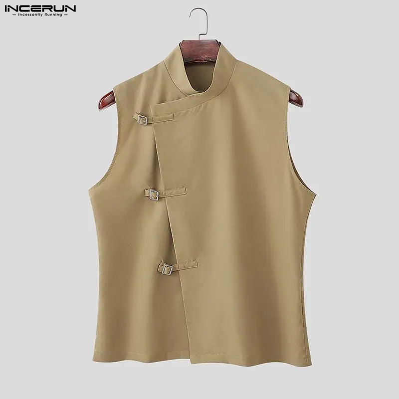 INCERUN Men's Shirt Solid Color Stand Collar Sleeveless Male Tops Summer Button Loose 2026 Fashion Casual Men Clothes Camisa
INCERUN Men's Shirt Solid Color Stand Collar Sleeveless Male Tops Summer Button Loose 2026 Fashion Casual Men Clothes Camisa