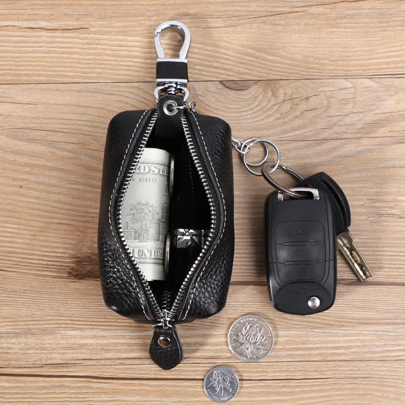 Unisex Genuine Leather Car Key Wallets Men Key Holder Housekeeper Keys Organizer Women Keychain Covers Zipper Key Case Bag
Unisex Genuine Leather Car Key Wallets Men Key Holder Housekeeper Keys Organizer Women Keychain Covers Zipper Key Case Bag