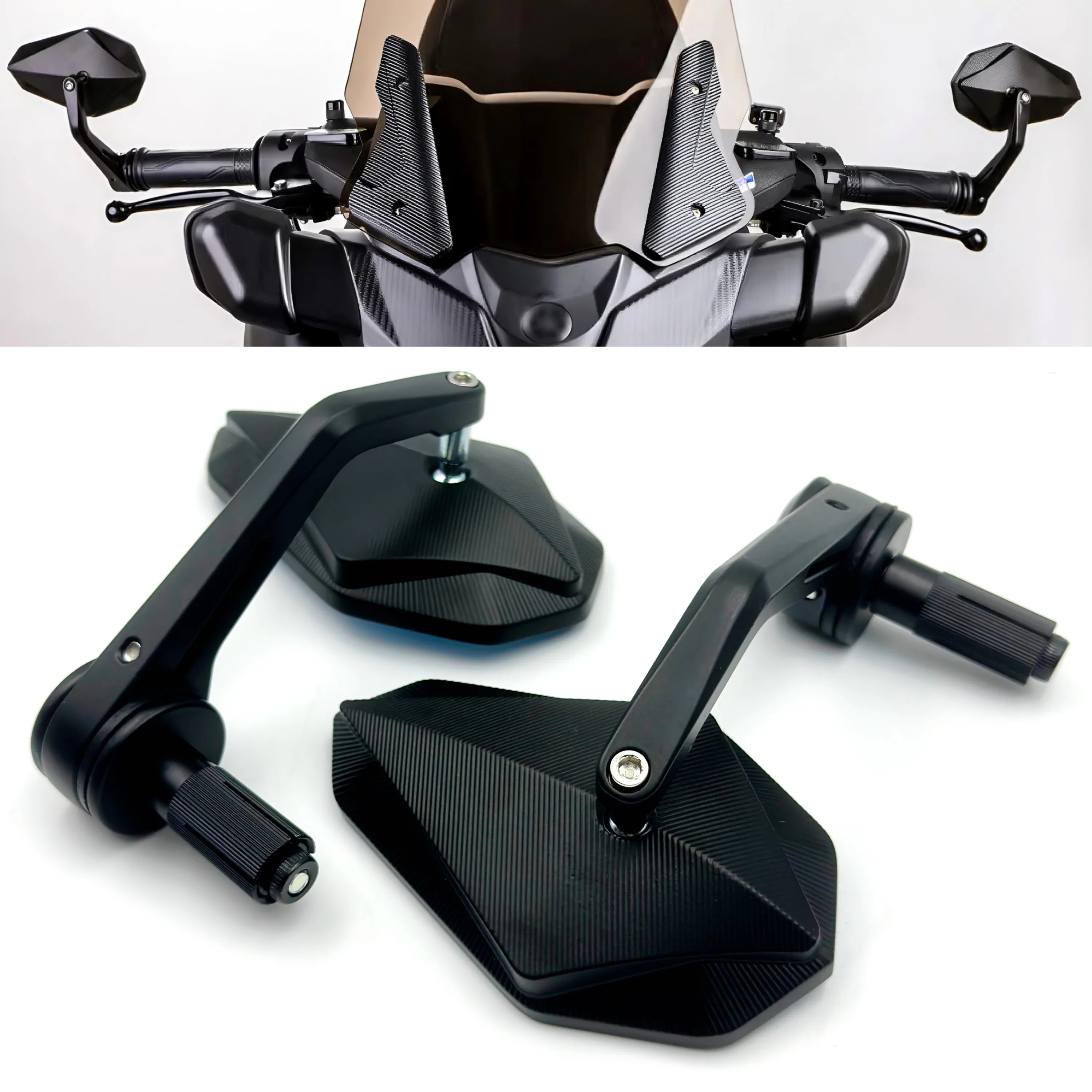 Universal motorcycle handlebar aluminum alloy rearview mirror Universal scooter handlebar side view mirror 1 pair
Universal motorcycle handlebar aluminum alloy rearview mirror Universal scooter handlebar side view mirror 1 pair