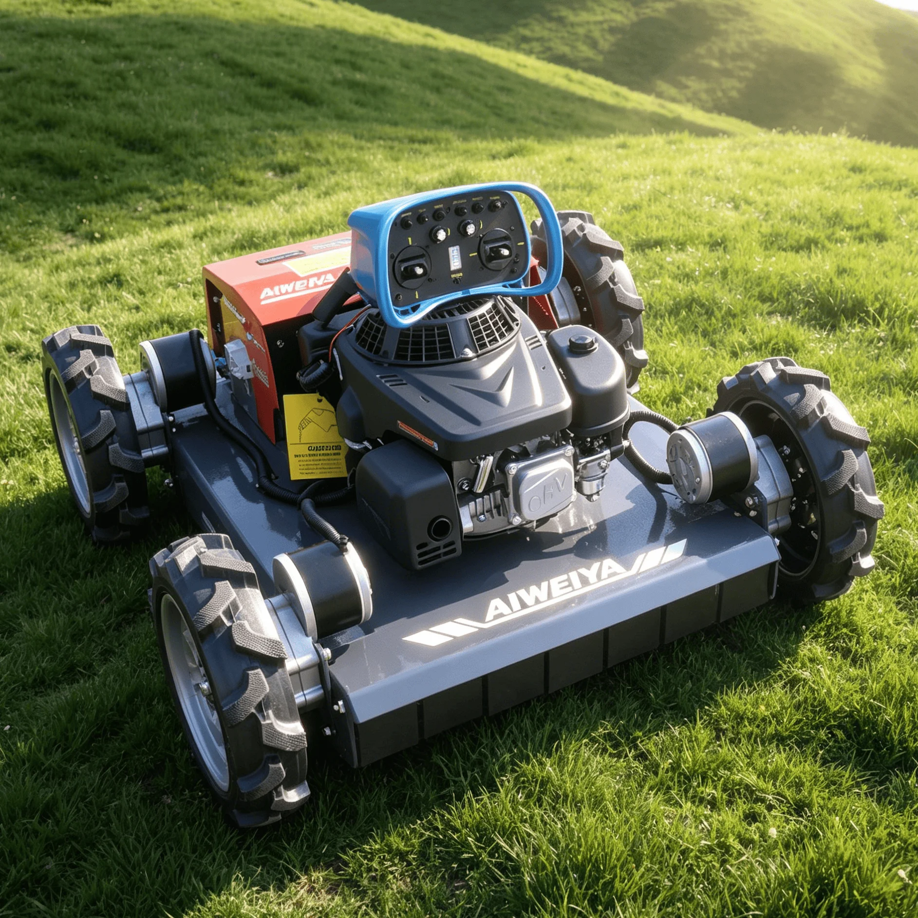 Customized holiday villa lawn mower robot remote control adjustable cutting height for hillside leisure garden weed trimming res
Customized holiday villa lawn mower robot remote control adjustable cutting height for hillside leisure garden weed trimming res