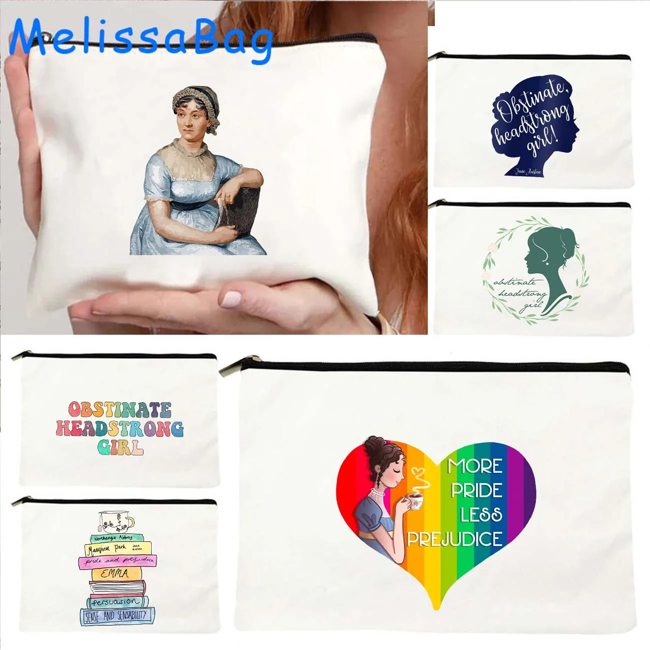 Pride and Prejudice Novel Obstinate Headstrong Girl Jane Austen Books Gifts Canvas Cosmetic Makeup Bags Pencil Case Zipper Pouch
Pride and Prejudice Novel Obstinate Headstrong Girl Jane Austen Books Gifts Canvas Cosmetic Makeup Bags Pencil Case Zipper Pouch